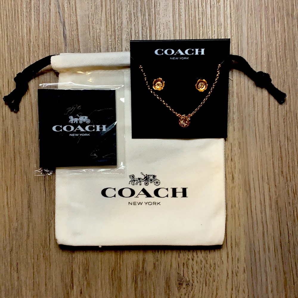 Coach Earrings and Necklace 🎀